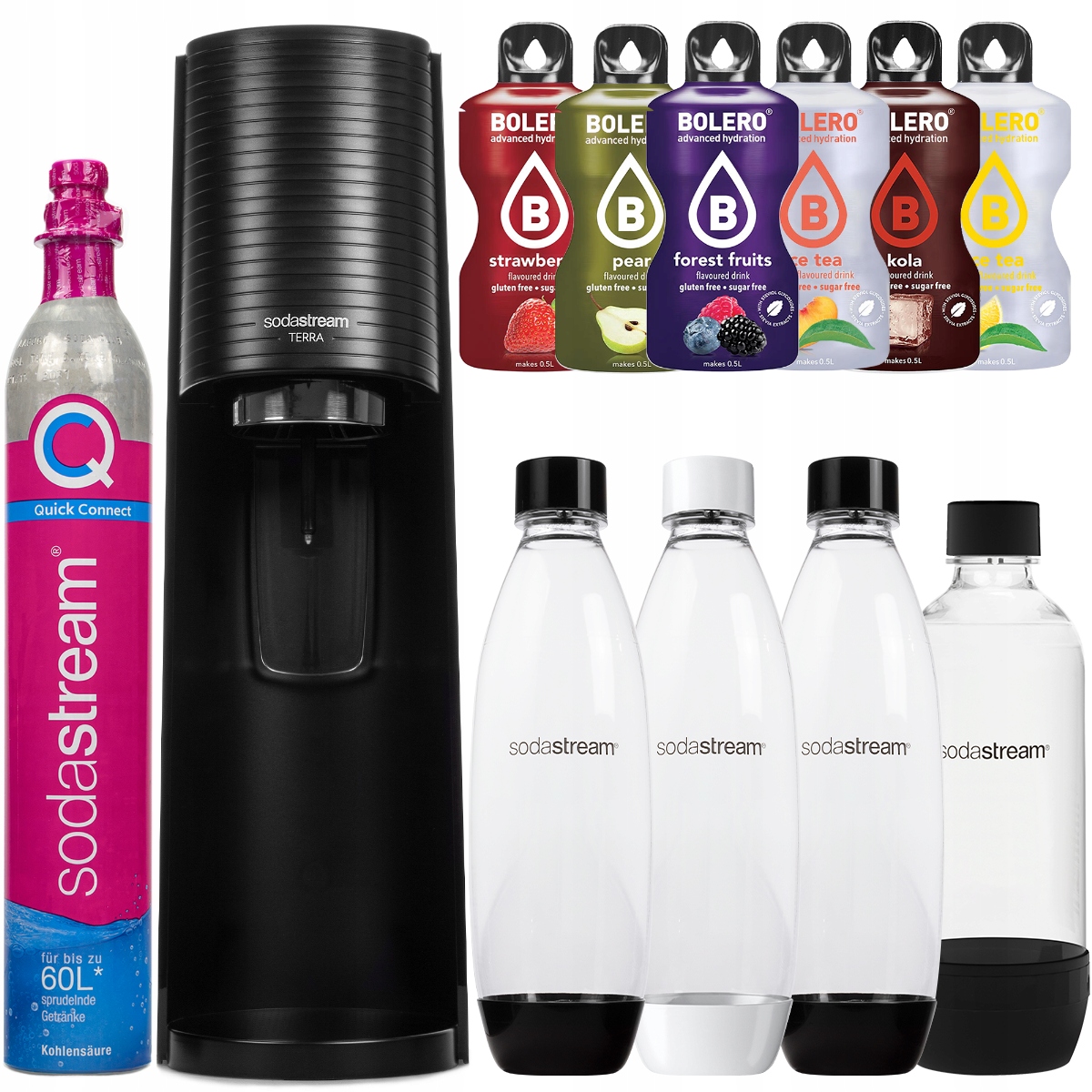 Sada SodaStream Terra čierna 16 ks.